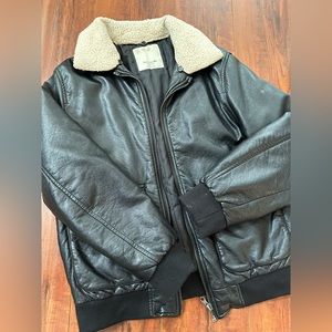 Zara kids faux leather jacket size 10 boys